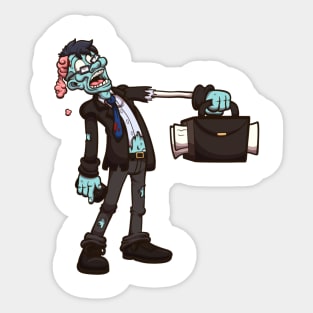 Working Zombie Sticker